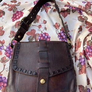 Coach Legacy Thompson Julia Leather Shoulder Bag Brown #G0793-11376 READ